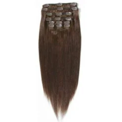 Hair Extensions Etusivu|Clip-On - 40cm-40 cm Clip-On hiustenpidennykset, suklaanruskea 4#