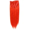 Hair Extensions Etusivu|Clip-On - 40cm-40 cm Clip-On hiustenpidennykset, kirkkaanpunainen