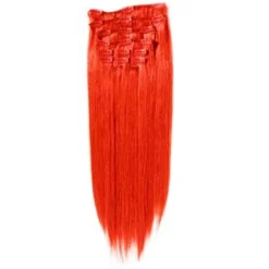 Hair Extensions Etusivu|Clip-On - 40cm-40 cm Clip-On hiustenpidennykset, kirkkaanpunainen