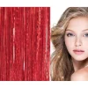FashionGirl Etusivu|Glitter Extensions-Bling Hopea glitter hiustenpidennykset 100 kpl glitter hiuslankoja 80 cm - Punainen