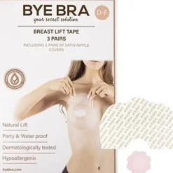 Bye Bra Merkit|Etusivu-Push-up Tape Satin Rintateippi Koko: D-F