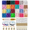 FashionGirl Etusivu|Sale-Clay beads - Savihelmet - KREA DIY Akryylihelmikoru setti iloisissa väreissä, joustavat nauhat, lukot, sakset - 1 laatikko, jossa 24 lokeroa