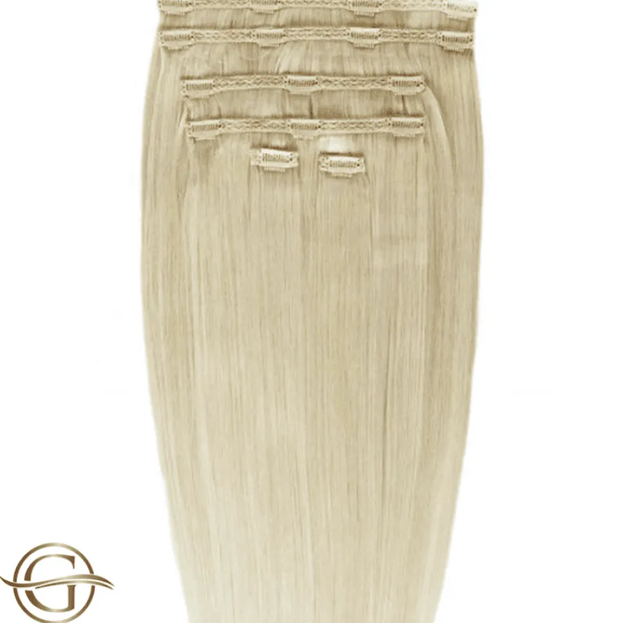 FashionGirl24 Etusivu|Synteettiset Hiukset-Clip on hair extensions #613 Platinum Blonde - 7 pieces - 50 cm | Gold24