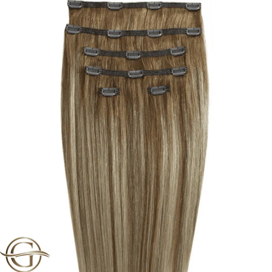 FashionGirl Etusivu|Synteettiset Hiukset-Clip on hair extensions #12/613 Dark Blonde mix - 7 pieces - 60 cm | Gold24
