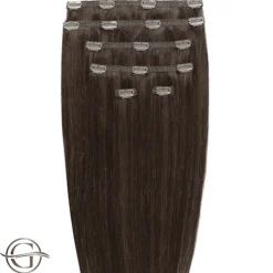 FashionGirl Etusivu|Synteettiset Hiukset-Clip on hair extensions #4 Chocolate Brown - 7 pieces - 50 cm | Gold24