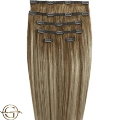 FashionGirl24 Etusivu|Synteettiset Hiukset-Clip on hair extensions #12/613 Dark Blonde mix - 7 pieces - 50 cm | Gold24
