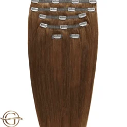 FashionGirl Etusivu|Synteettiset Hiukset-Clip on hair extensions #12 Light Golden Brown - 7 pieces - 50 cm | Gold24