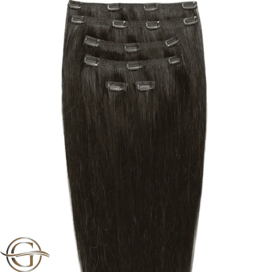 FashionGirl Etusivu|Synteettiset Hiukset-Clip on hair extensions #2 Dark Brown - 7 pieces - 60 cm | Gold24