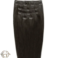 FashionGirl Etusivu|Synteettiset Hiukset-Clip on hair extensions #2 Dark Brown - 7 pieces - 50 cm | Gold24