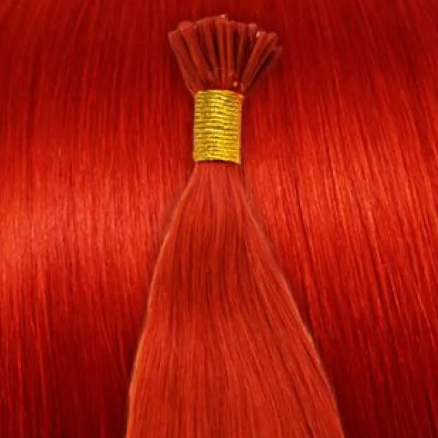 Hair Extensions Etusivu|Cold Fusion/micro Ring -pidennykset-Cold Fusion -pidennykset 50cm, kirkaanpunainen