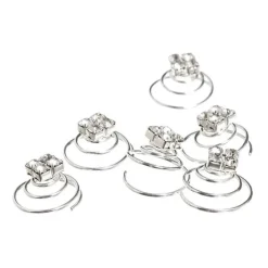 Hair Accessories Etusivu|Häät Hiustarvikkeet-Hair Spinners - Kristalli Timantit - 6 kpl