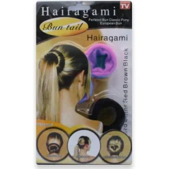 Hair Accessories Etusivu|Hiusvalkit Ja Donitsit-Hairagami -pakkaus, 2kpl, musta+liila