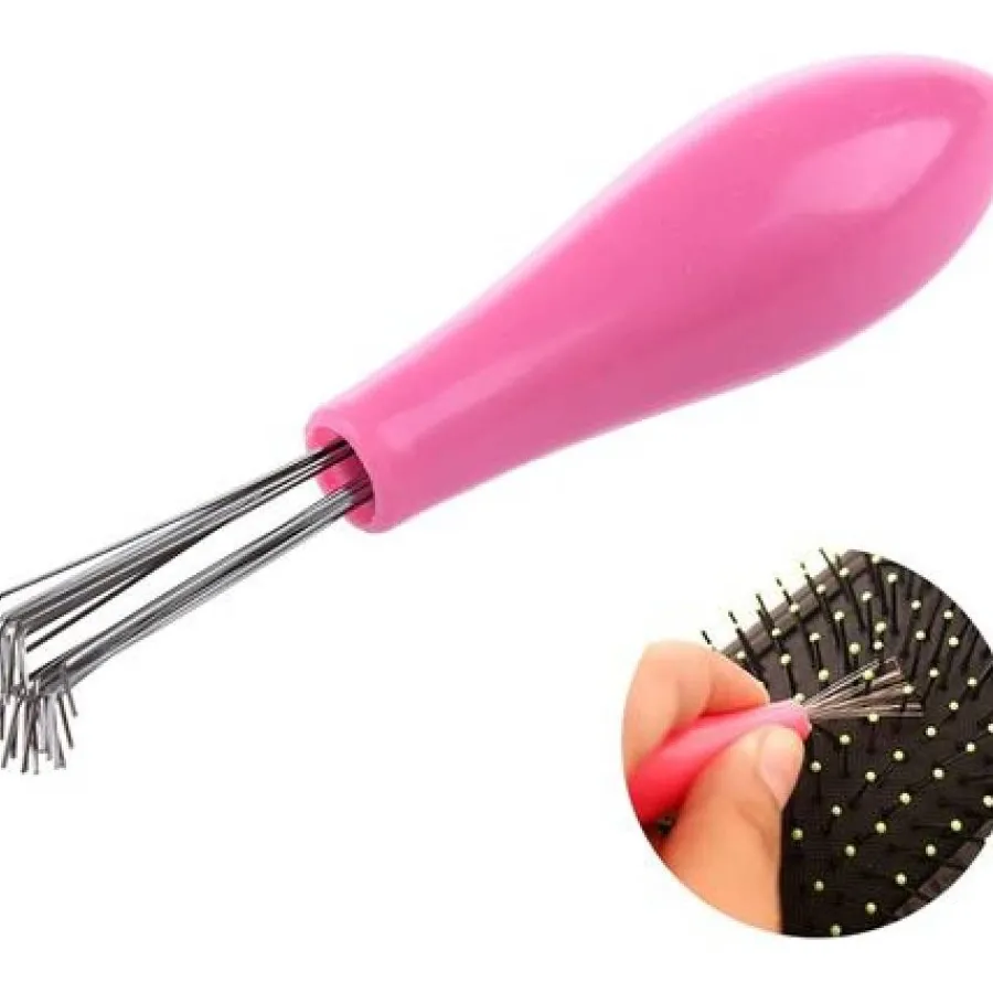 FashionGirl Etusivu|Hiusharjat Ja -kammat-Hairbrush Puhdistustyökalu - vaaleanpunainen