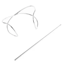 FashionGirl Etusivu|Hair Cuff -hiuslenkit-Hiuskalvo X-muotoinen - hopea