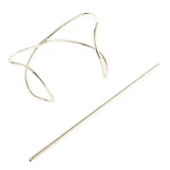 FashionGirl Etusivu|Hair Cuff -hiuslenkit-Hiuspanta X-muotoinen - Kultainen