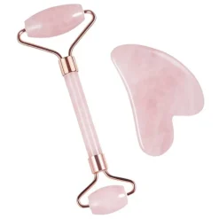 FashionGirl Etusivu|Kasvojenhoitotuotteet-Jade Roller + Guasha Stone (vaaleanpunainen)