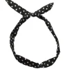 Misc Etusivu|Head Wraps-Joustava Hiuspanta Teräslangasta - Musta Valkoisella Polkka Kuviolla