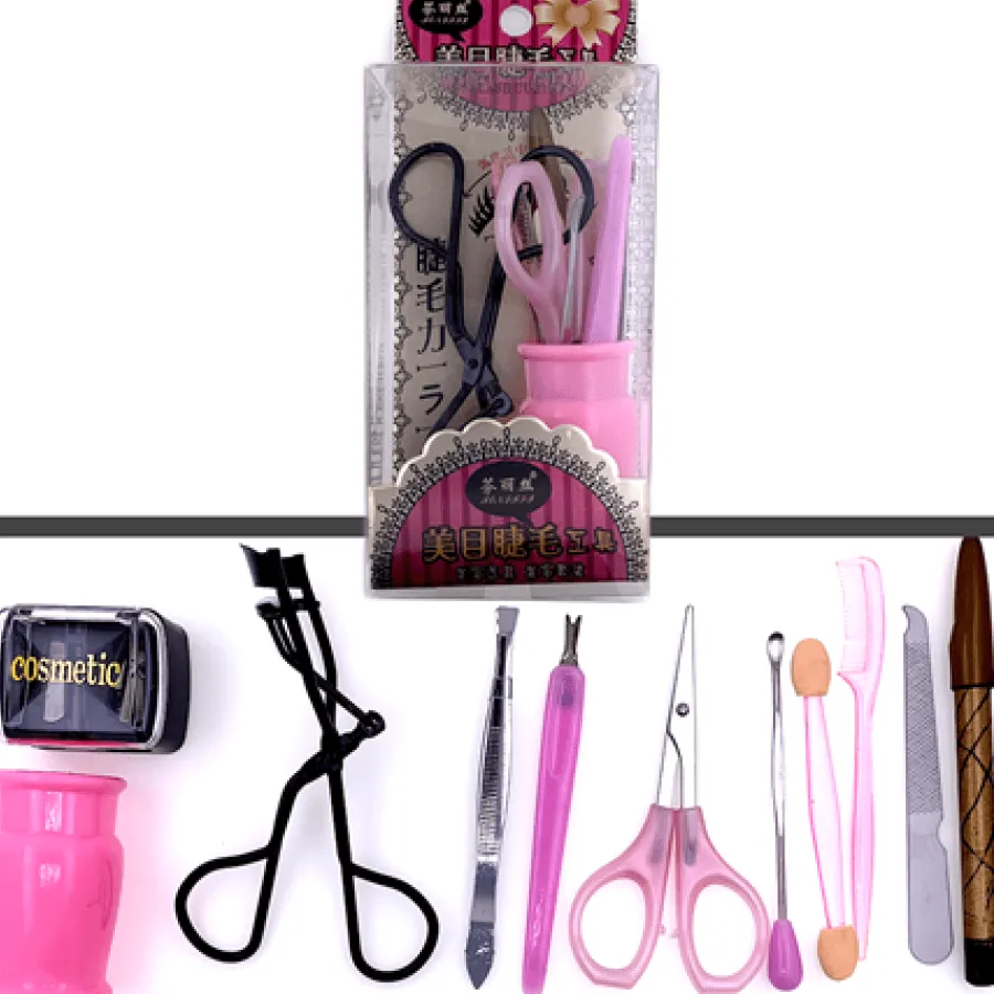 FashionGirl24 Etusivu|Kasvojenhoitotuotteet-Kauneus 10 sarjaa Ripsien, kaksinkertaiset teroittaa, eyeliner, kynsien roos, kynsityökalu jne.