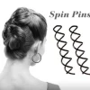 Hair Accessories Etusivu|Kierrepinnit-Kierrepinni, 2kpl, musta