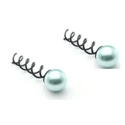 Hair Accessories Etusivu|Kierrepinnit-Kierrepinni, 2kpl, musta varsi, turkoosi helmi