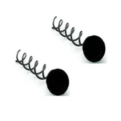 Hair Accessories Etusivu|Kierrepinnit-Kierrepinni, 2kpl, musta varsi, musta helmi