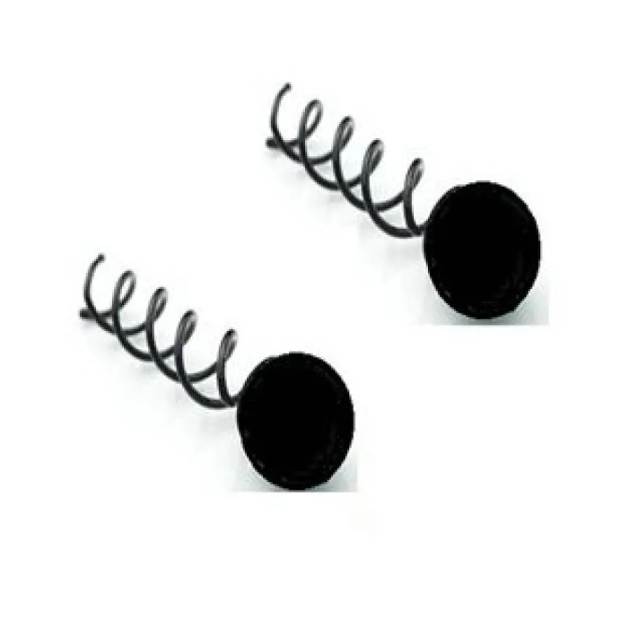 Hair Accessories Etusivu|Kierrepinnit-Kierrepinni, 2kpl, musta varsi, musta helmi