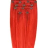 FashionGirl Etusivu|Clip-On - 50cm-Leike hiuspidennyksillä #5c66 punainen - 7 asetettu - 50 cm | Gold24