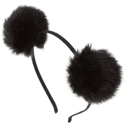 FashionGirl Etusivu|Hiuspannat-OMBRE POM POM Hairband - musta
