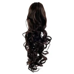 Hair Extensions Etusivu|Clip-on Ponihännät-Ponihäntä/kampaushiuslisäke, kihara, tummanruskea 2#