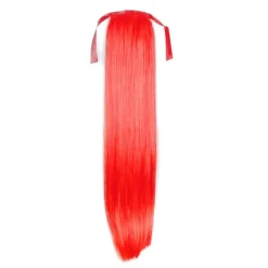 Hair Extensions Etusivu|Clip-on Ponihännät-Ponihäntä/kampaushiuslisäke, suora, kirkaanpunainen