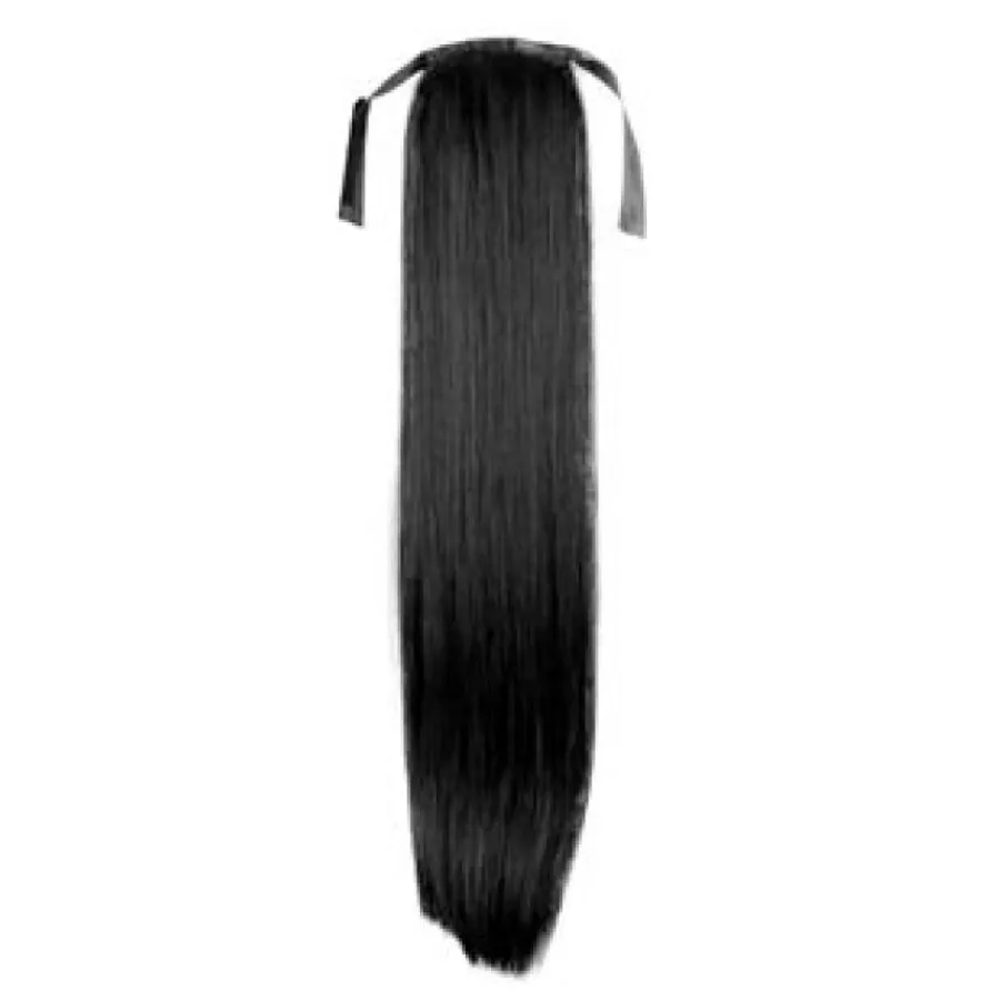 Hair Extensions Etusivu|Clip-on Ponihännät-Ponihäntä/kampaushiuslisäke, suora, musta 1#