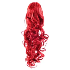 Hair Extensions Etusivu|Clip-on Ponihännät-Ponihäntä/kampauslisäke, kihara, kirkkaanpunainen