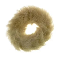 Misc Etusivu|Hiusdonitsit-Ponnari karvalla  - Tekokarva Scrunchie -Hiuslenkki, Beige