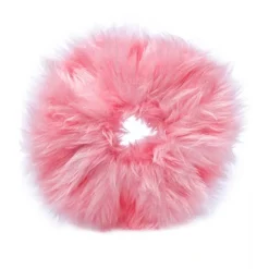 Misc Etusivu|Hiusdonitsit-Ponnari karvalla - Tekokarva Scrunchie-hiuslenkit , Vaaleanpunainen