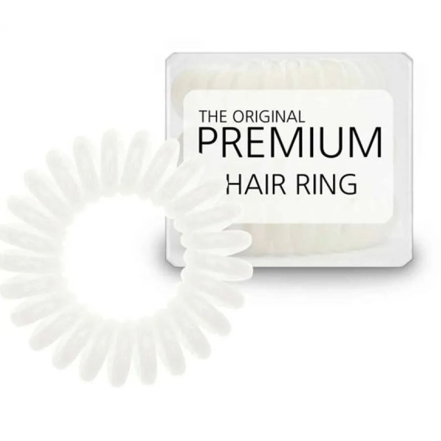 Hair Accessories Etusivu|Elastiset Puhelinjohtoponnarit-Premium Spiral -hiuslenkit 3kpl, valkoinen