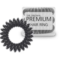 Hair Accessories Etusivu|Elastiset Puhelinjohtoponnarit-Premium Spiral -hiuslenkit 3kpl, Black