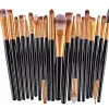 FashionGirl Etusivu|Meikkisudit Ja -siveltimet-Professional meikki harjat 20 kpl. - Kulta / musta