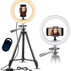 FashionGirl Etusivu|Selfie Ring Light-Ring Light Malli 3120 YouTubeen ja Tik Tokiin | Jalustalla max. 136 cm ja Bluetooth-kaukosäädin