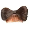 Hair Accessories Etusivu|Hiussoljet-Ruskea hiusrusetti synteettisestä hiuksesta - Gaga -tyylinen