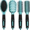 Hair Accessories Etusivu|Hiusharjat Ja -kammat-Salon Professional 4 Harjan Harjasetti - Turkoosi