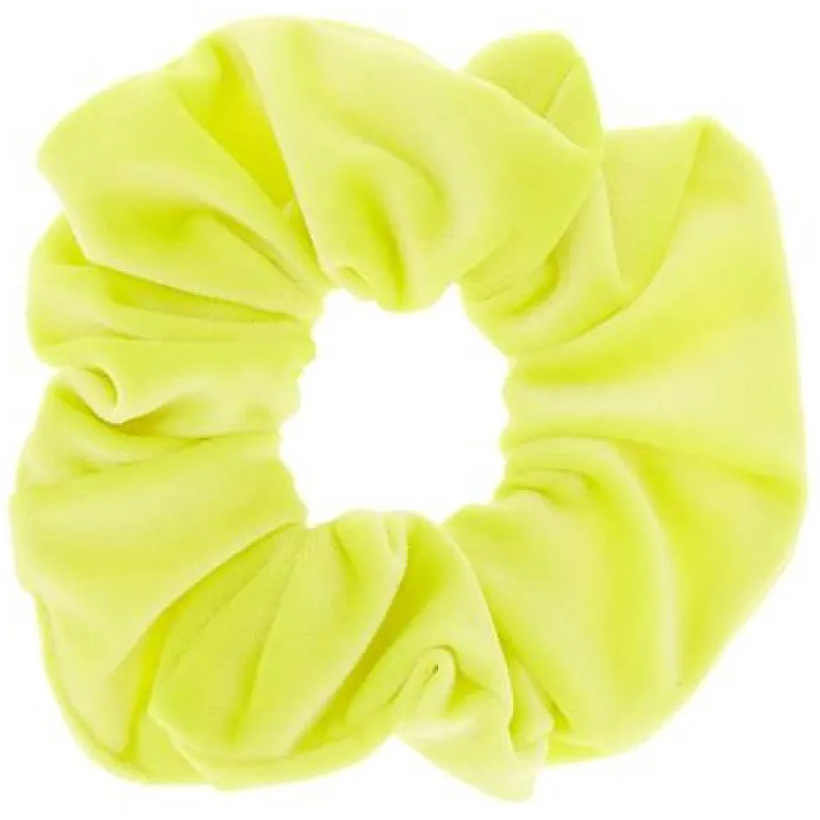 FashionGirl Etusivu|Hiusdonitsit-Scrunchie - Velor & Elastic - Neon keltainen