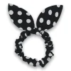 Misc Etusivu|Hiusdonitsit-Scrunchie hiuslenkki rautalangalla - Mustavalkoisella Polka dot - kuviolla