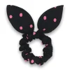 Misc Etusivu|Hiusdonitsit-Scrunchie hiuslenkki rautalangalla - Mustapinkillä Polka dot - kuviolla
