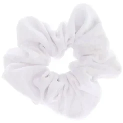 FashionGirl Etusivu|Hiusdonitsit-Scrunchie hårelastic - valkoinen sametti