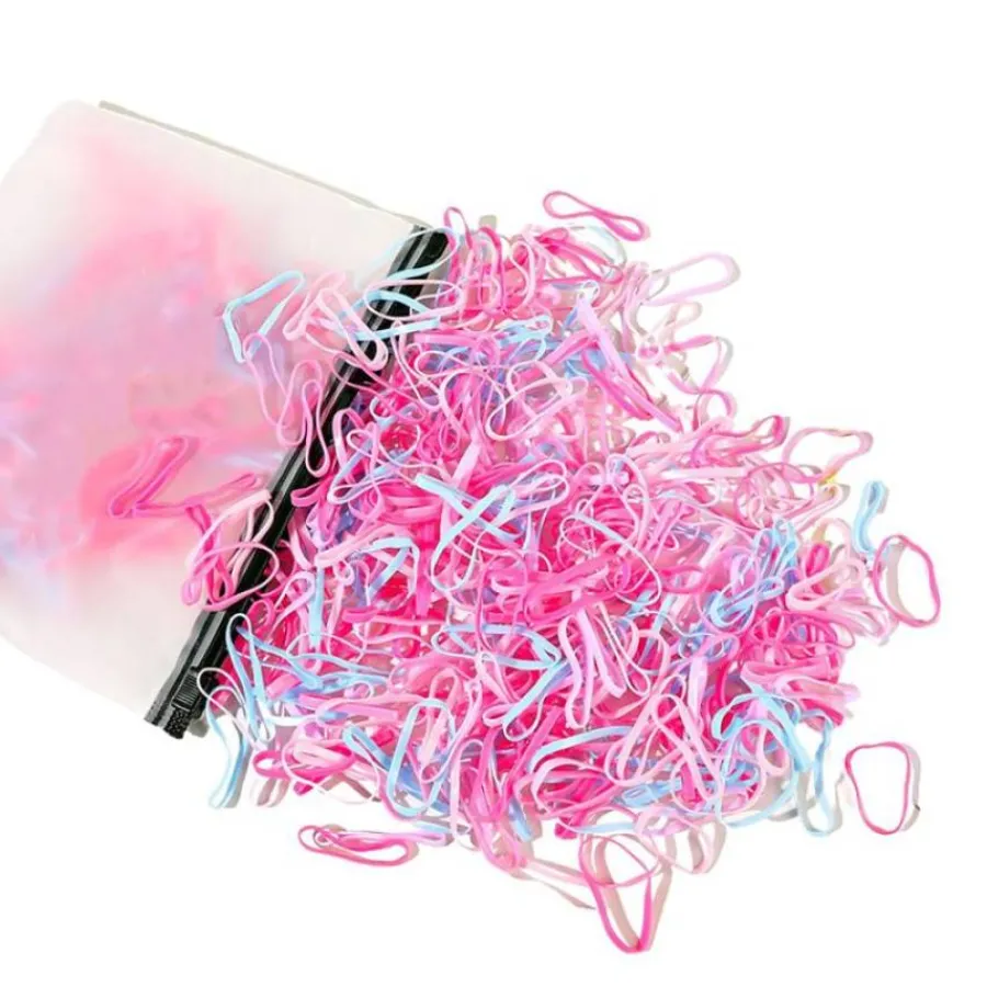SOHO Merkit|Etusivu-Liva napsautettu hiusjoustava, 500 kpl - Magic Pink
