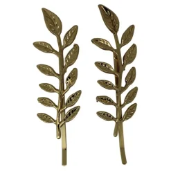 FashionGirl24 Merkit|Etusivu-SOHO Metallinen Lehtihiusolki - Kultainen