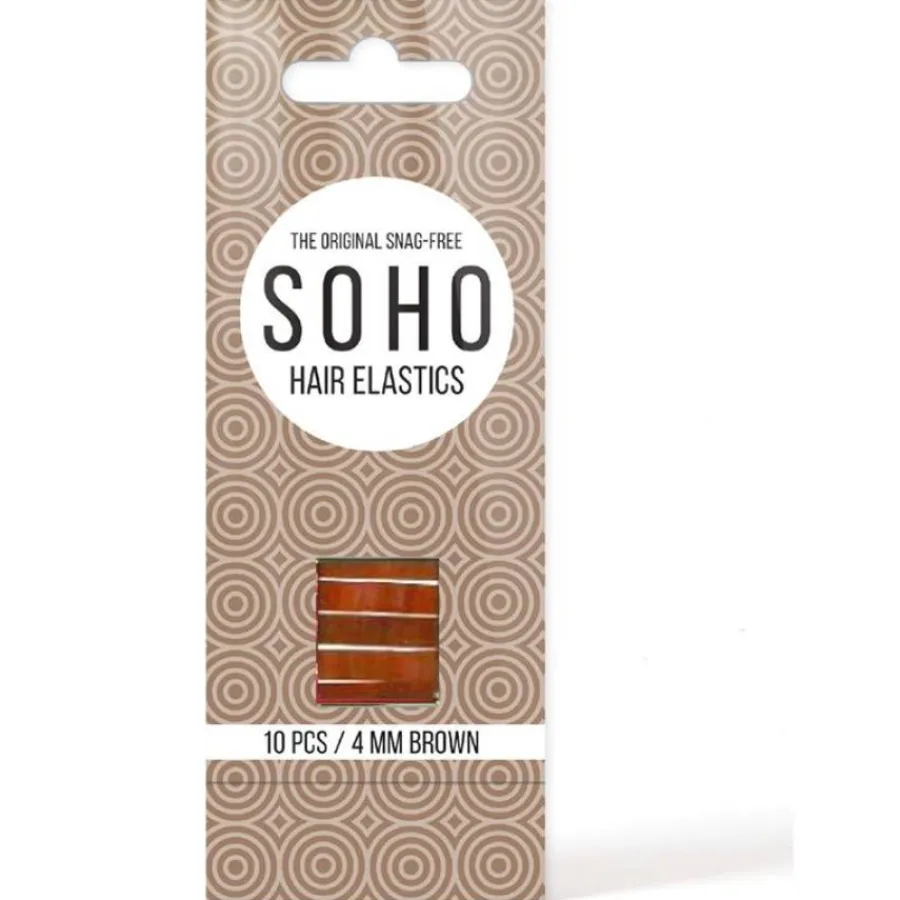 SOHO Merkit|Etusivu-Snag-Free Hiuslenkit, Ruskea - 10 kpl