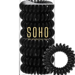 SOHO Merkit|Etusivu-Spiral hiusten kuormitus, musta - 8 kpl.