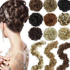 FashionGirl24 Etusivu|Hair Ties -hiuslenkit-Sotkuinen kihara hiukset Knold # 1b - Carort