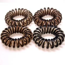 Hair Accessories Etusivu|Elastiset Puhelinjohtoponnarit-Spiraalihiuslenkit, 4 kpl, ruskea